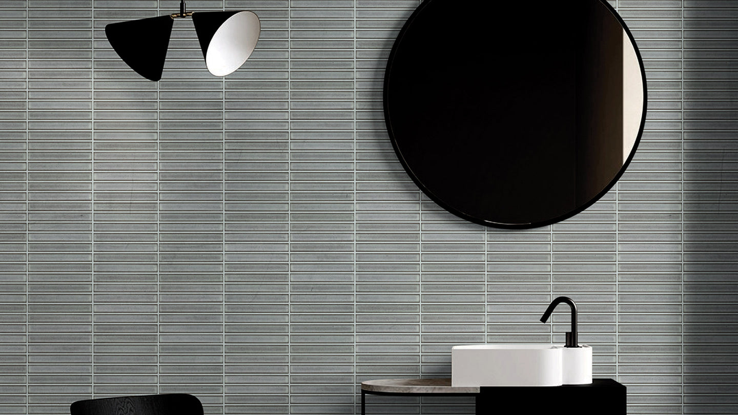 3D Concave Kit Kat Speckle Light Grey Mosaic 20x145
